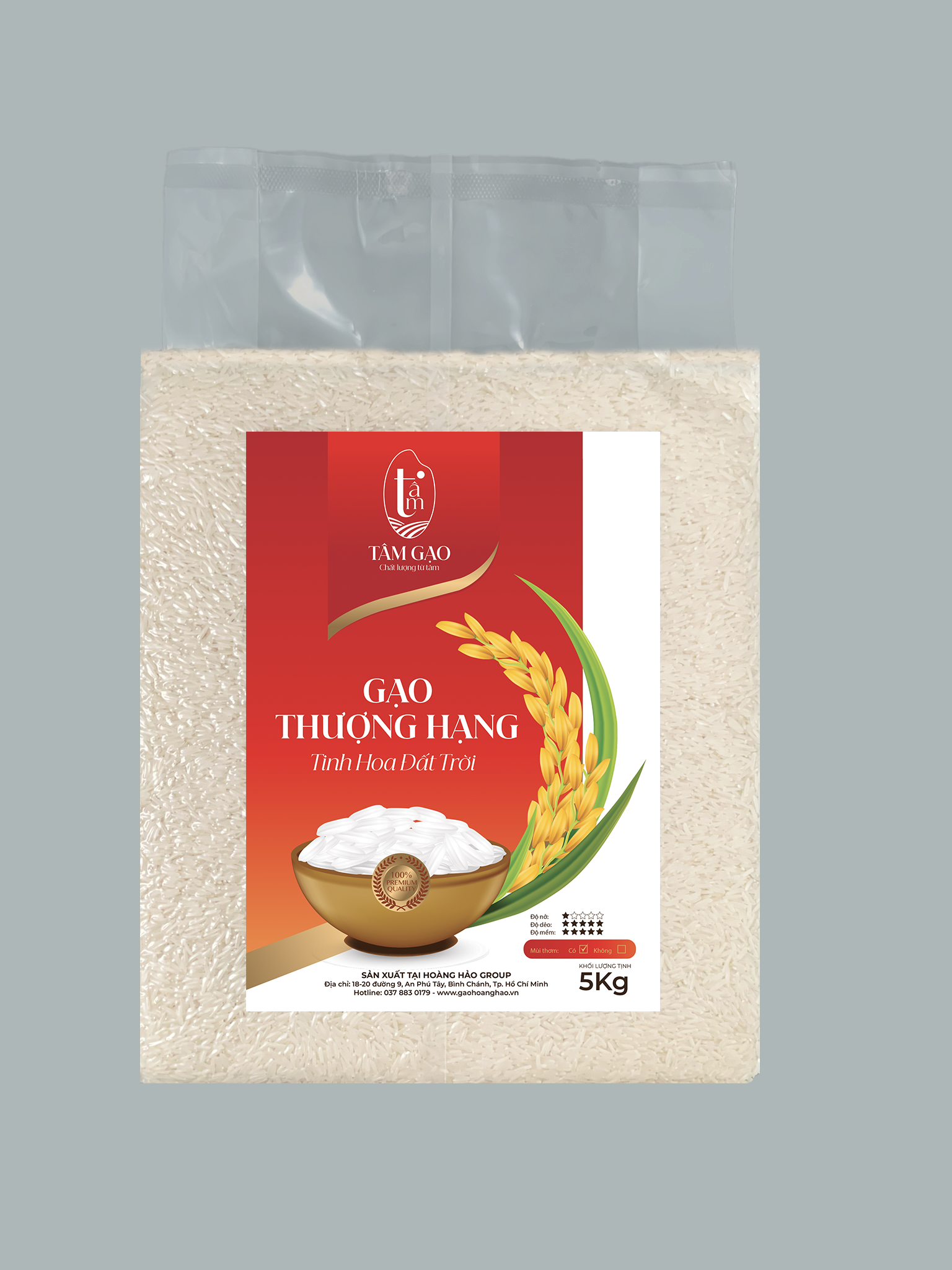Gạo Thượng Hạng Tâm Gạo - Túi 5kg - Hình ảnh 2