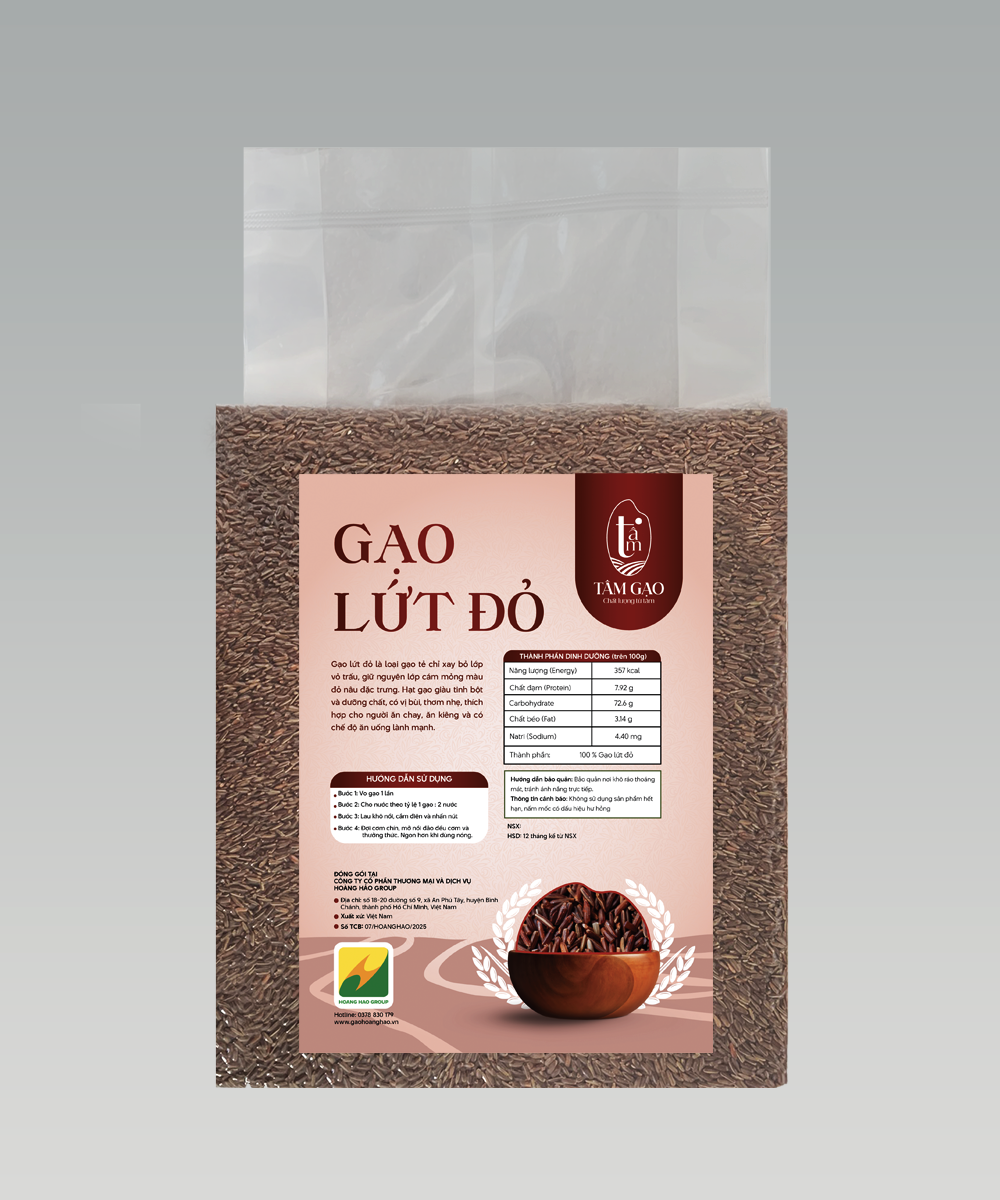 Gạo Lứt Đỏ Tâm Gạo - Túi 5kg - Hình ảnh 3