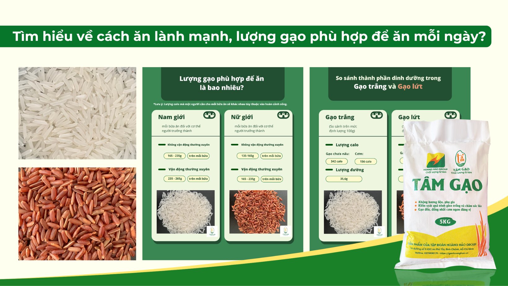Tìm hiểu về cách ăn lành mạnh, hạn chế lượng calo trong gạo. Lượng gạo phù hợp trong mỗi bữa ăn hằng ngày.