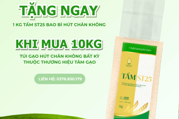 Chương trình khuyến mãi ” Mua 10 kg tặng 1 kg” – Tháng 6/2025 – Tâm Gạo