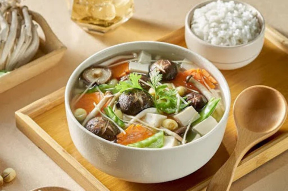 Canh rau rủ thanh đạm
