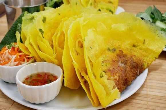 Bánh xèo chay - Thơm giòn, dân dã