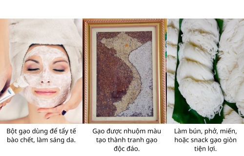 Những ứng dụng sáng tạo khác từ gạo