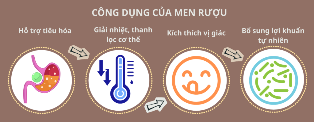 Công dụng của men rượu
