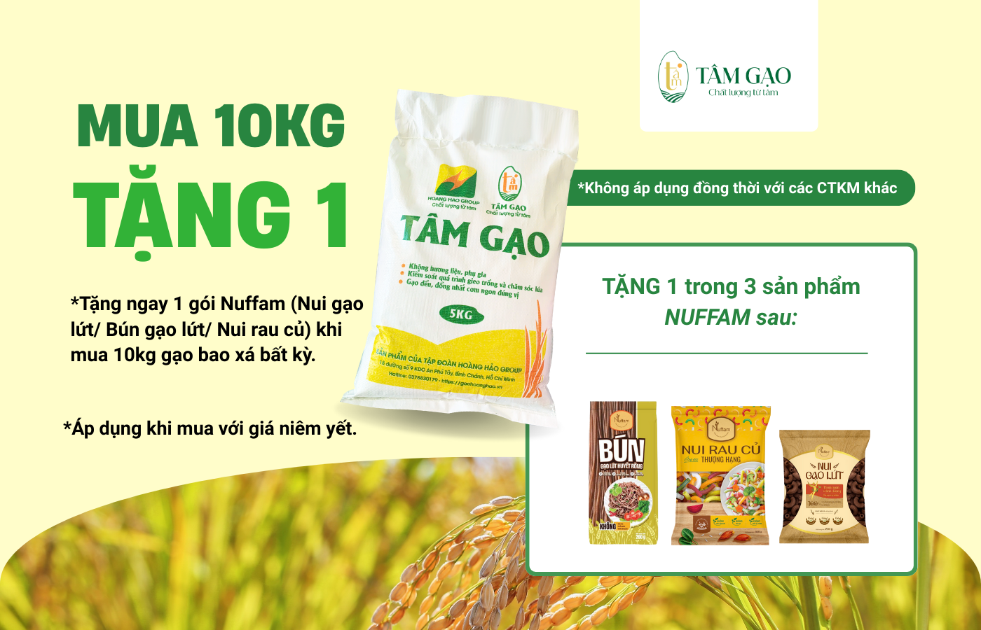 Chương trình khuyến mãi “Mua 10kg Tặng 1 Nuffam” – Tháng 12/2025