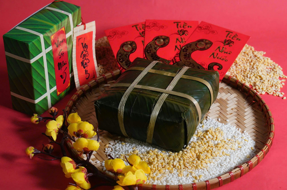 gạo và đậu làm quà Tết truyền thống