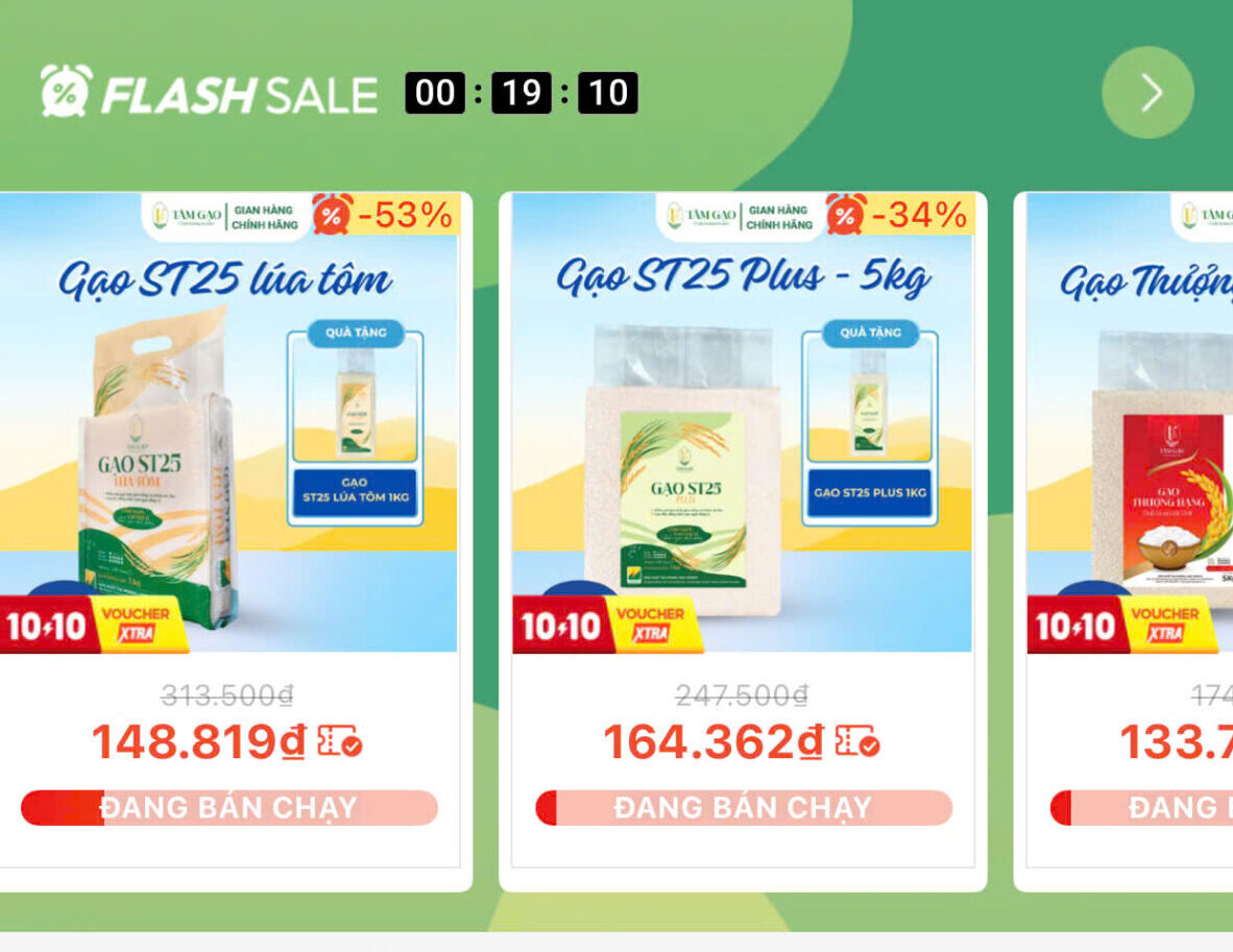 Mua gạo Online Shopee
